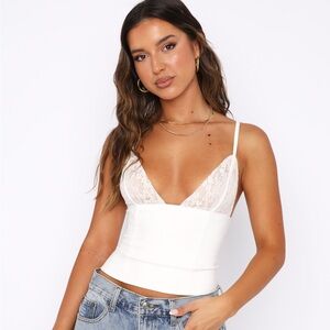WHITEFOX BOTIQUE BLESSED LIFE BUSTIER (WHITE LACE)
